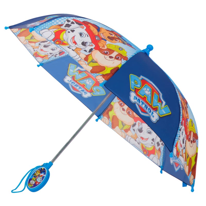 Nickelodeon Kids Umbrella, Paw Patrol Toddler and Little Boy Rain Wear for Ages 3-6, Light Blue - Image 1