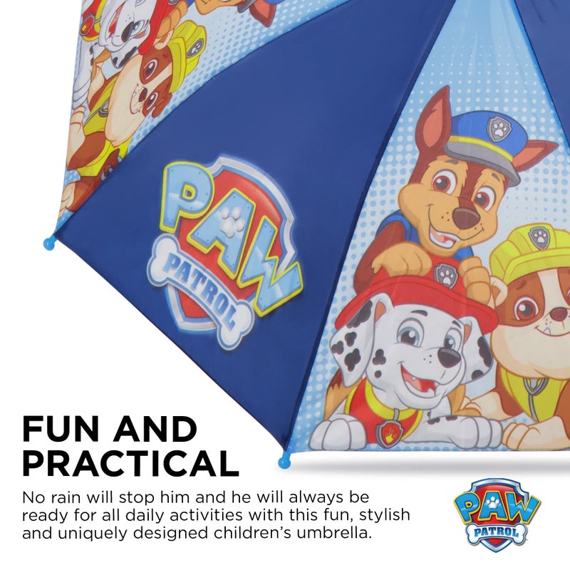 Nickelodeon Kids Umbrella, Paw Patrol Toddler and Little Boy Rain Wear for Ages 3-6, Light Blue - Image 4