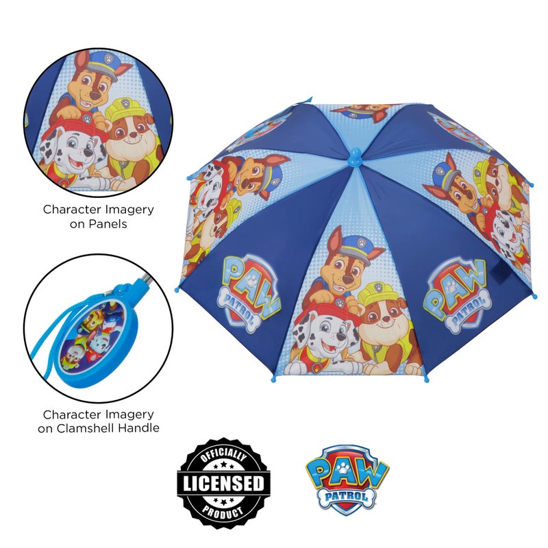 Nickelodeon Kids Umbrella, Paw Patrol Toddler and Little Boy Rain Wear for Ages 3-6, Light Blue - Image 3