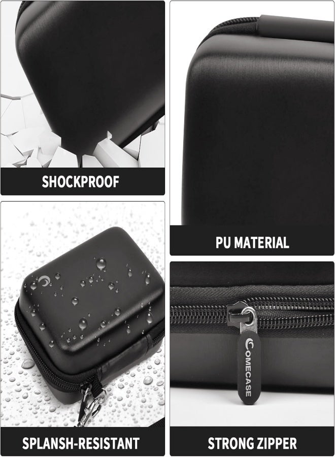 Carrying & Protective Case for Digital Camera, 21 Mega Pixels 2.7" LCD Rechargeable HD/Kodak Pixpro/Canon PowerShot ELPH 180/190 / Sony DSCW800 / DSCW830 Cameras for Travel - Black  - Image 4