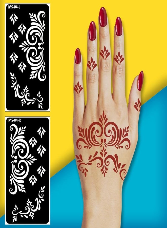 ORDERSHOCK Little Birdie Creative & Unique Mehndi Stencil Sticker for Hands and Fingers - Image 4