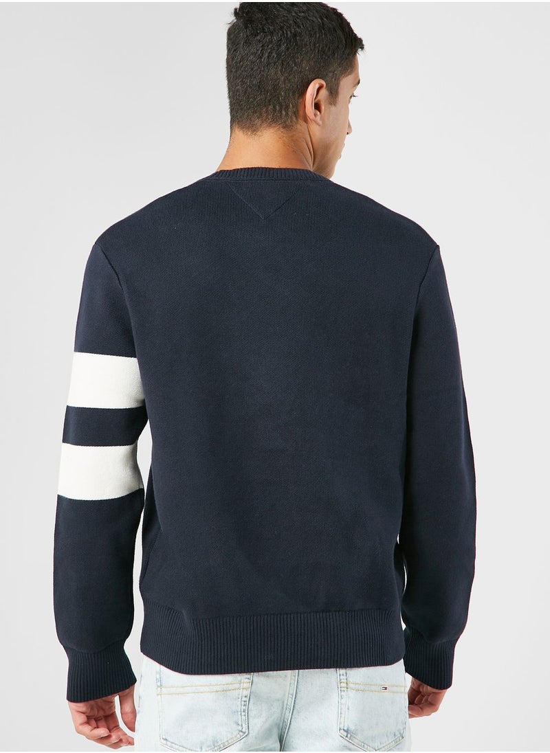 TOMMY JEANS - Text Crew Neck Sweater - Image 1