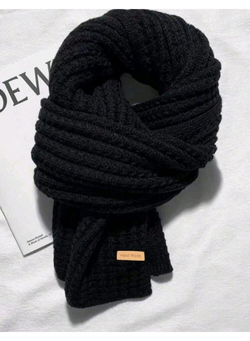 Shein 1pc Women's Solid Color Thick Warm Scarf - Image 3
