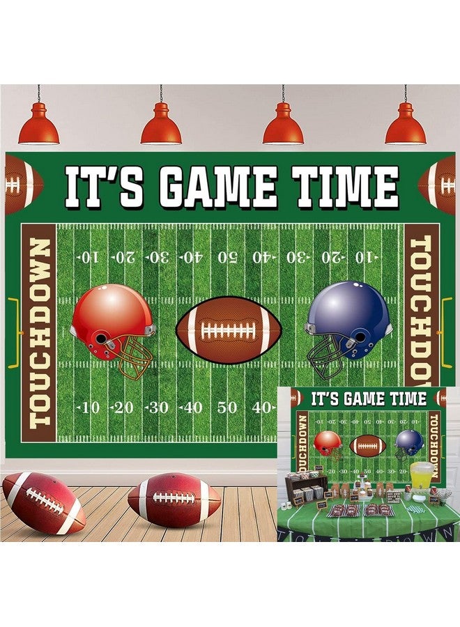 Cenven Football Backdrop It'S Game Time Party Backdground Football Birthday Banner Touchdown Football Party Decorations Boy Birthday Party Backdrop 7X5Ft - Image 2
