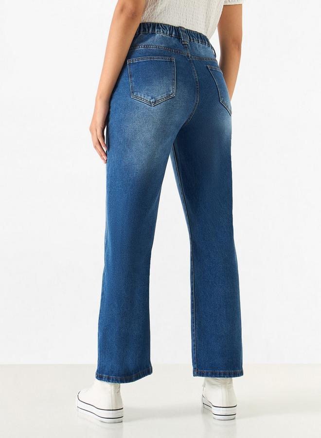 تواكستريمز بنطلون جينز سادة بزر إغلاق وجيوب من تو إكستريمز - Image 3