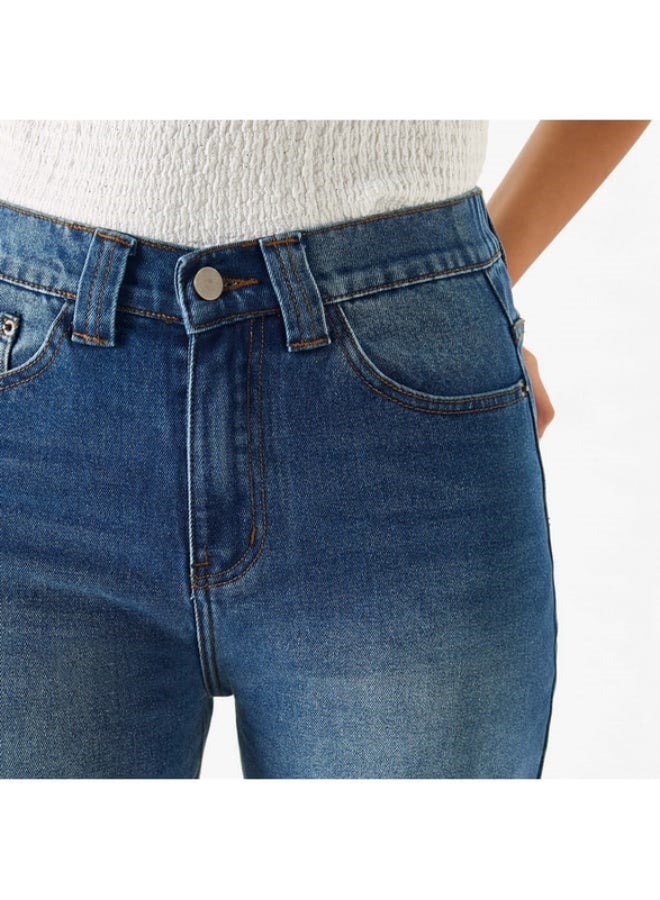 2Xtremz 2Xtremz Solid Jeans with Button Closure and Pockets - Image 1