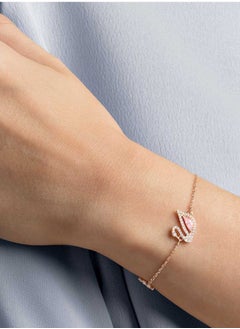 Chomel Rose Gold Plated Dazzling Swan Bracelet With Crystals 5472271  - Image 2