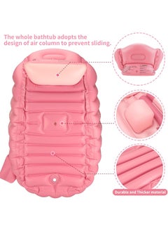 SwimBoBo Swimbobo Inflatable Baby Bath Tub Portable Foldable Travel Mini Swimming Pool Helps Infants to Toddler Tub (Pink)  - Image 4