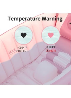 SwimBoBo Swimbobo Inflatable Baby Bath Tub Portable Foldable Travel Mini Swimming Pool Helps Infants to Toddler Tub (Pink)  - Image 5
