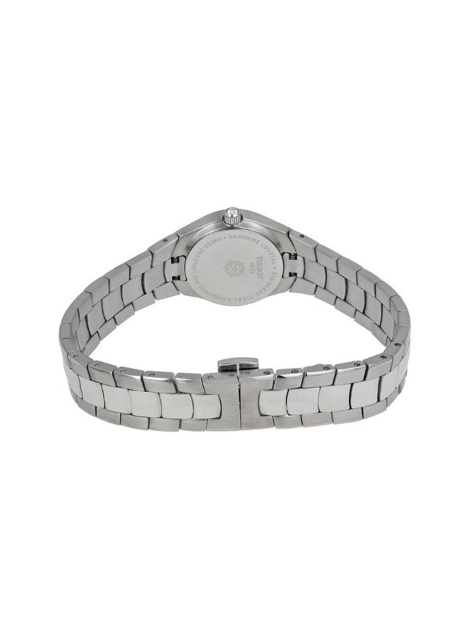 TISSOT T-Round White Dial Diamond Ladies Watch - Image 3