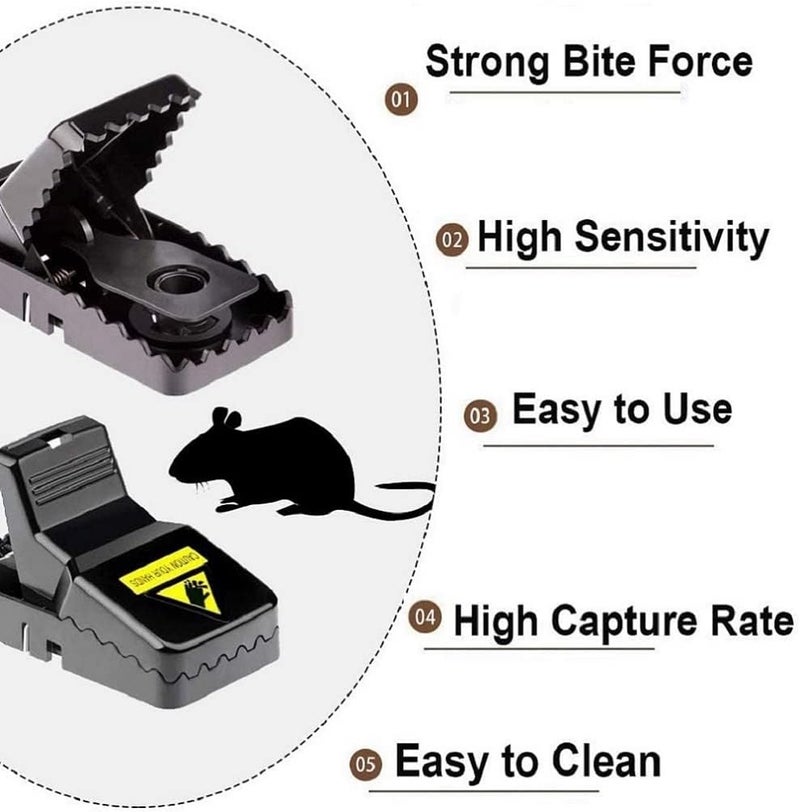 Feeke Mouse Trap, 12 Pack Mouse-Traps-Indoor-for-Home Quick Effective Sanitary Safe Mouse Catcher for Family and Pet - Image 3