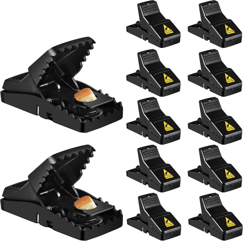 Feeke Mouse Trap, 12 Pack Mouse-Traps-Indoor-for-Home Quick Effective Sanitary Safe Mouse Catcher for Family and Pet - Image 1