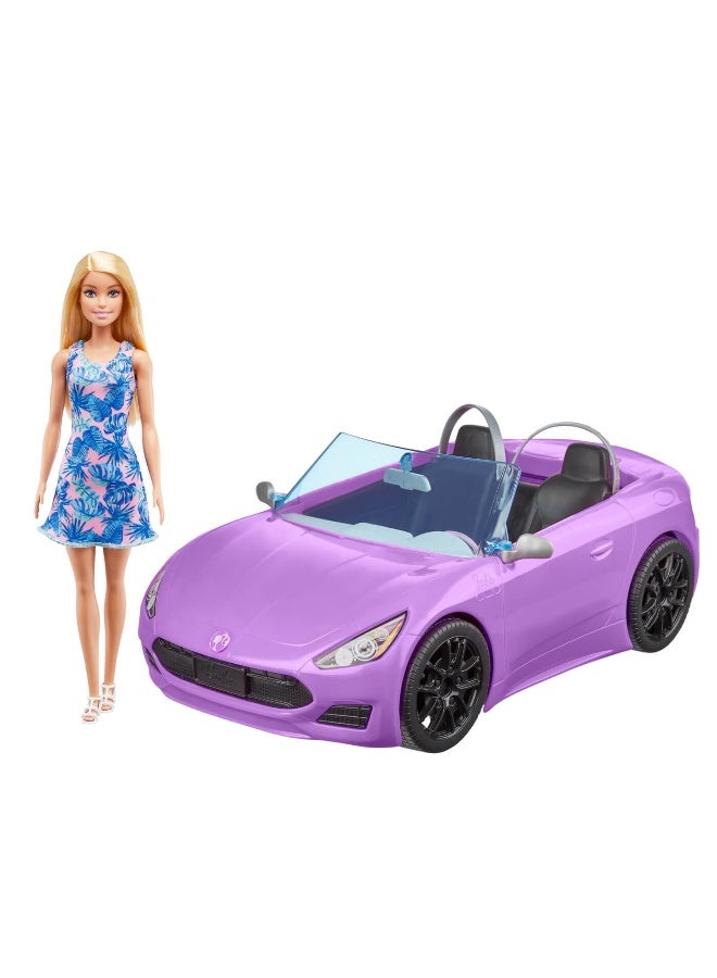Barbie Glam Convertible Vehicle with Doll - Image 3