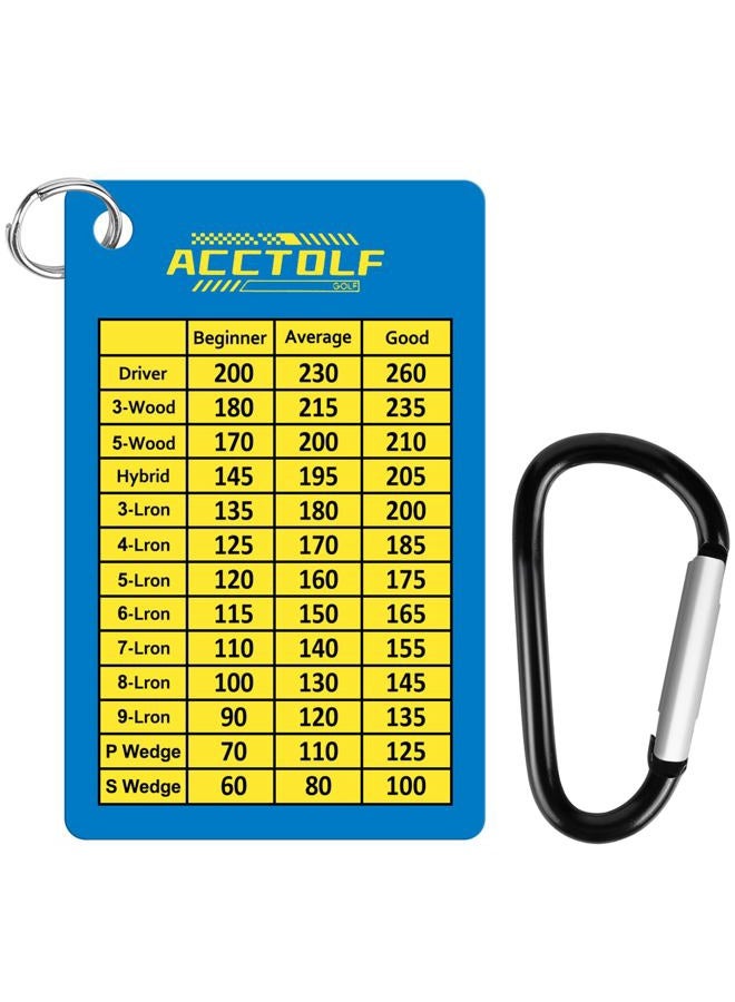 ACCTOLF Golf Club Range Chart Card, Sturdy Golf Yardage Card for Seasoned Golfers (1) - Image 1