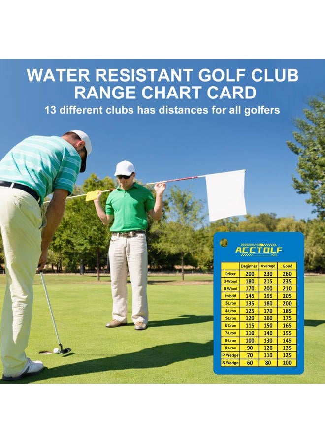 ACCTOLF Golf Club Range Chart Card, Sturdy Golf Yardage Card for Seasoned Golfers (1) - Image 2