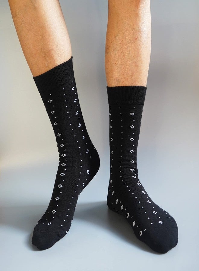 TOEJYJ Mens Fun Dress Socks, Pattern Funny Casual Socks Pack, Colorful Striped Cotton Novelty Socks Size 10-13 (S015) - Image 3