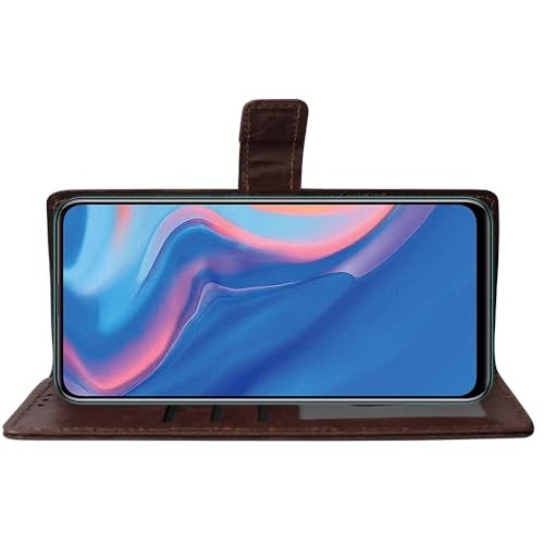 Casotec Flip Cover Back Case for Huawei Y9 Prime 4G | Premium Leather Finish | Inbuilt Pockets & Stand | Flip Cover Back Case for Huawei Y9 Prime 4G (Coffee) - Image 5