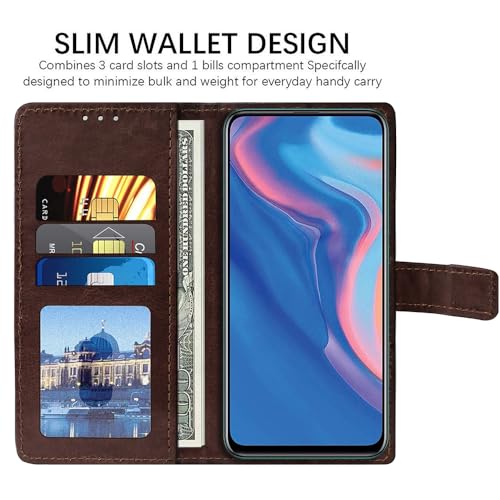Casotec Flip Cover Back Case for Huawei Y9 Prime 4G | Premium Leather Finish | Inbuilt Pockets & Stand | Flip Cover Back Case for Huawei Y9 Prime 4G (Coffee) - Image 4