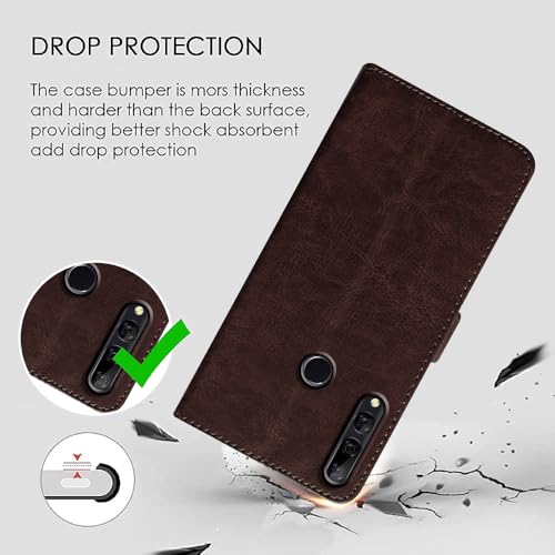 Casotec Flip Cover Back Case for Huawei Y9 Prime 4G | Premium Leather Finish | Inbuilt Pockets & Stand | Flip Cover Back Case for Huawei Y9 Prime 4G (Coffee) - Image 3