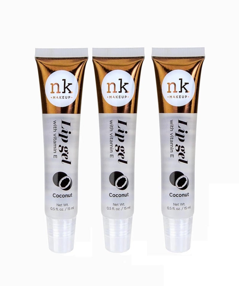 NICKA K NEW YORK Set of 3 NK Hydrating Lip Gel  Vitamin E COCONUT