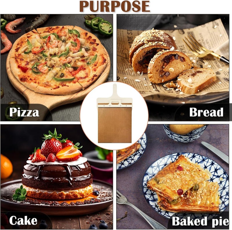 Rexez Sliding Pizza Peel, Pizza Peel, Sliding Pizza Shovel, Pizza Slider for Pizza Perfectly Transfers - Image 3