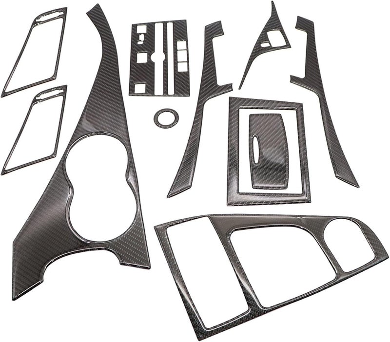 NLQR 11pcs Carbon Fiber Full Interior Set Kit Cover Trim Fit for Infiniti Q50 Q60 2014 2015 2016 2017 2018 2019 - Image 5