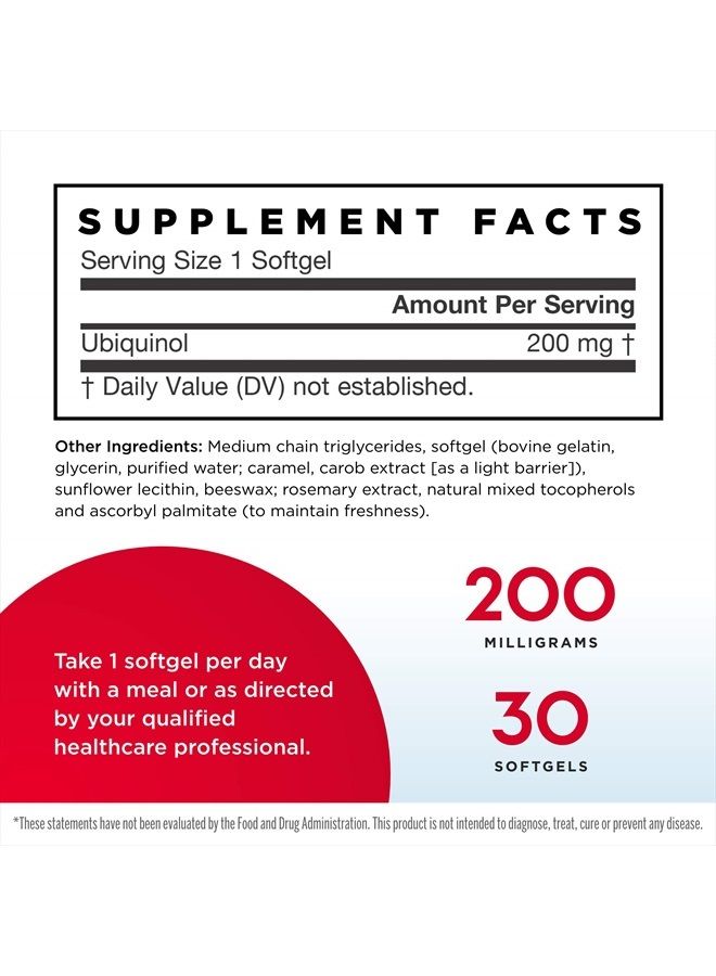 jarrow formulas QH-Absorb 200 mg - 30 Softgels - High Absorption Co-Q10 - Active Antioxidant Form of Co-Q10-30 Servings - Image 2