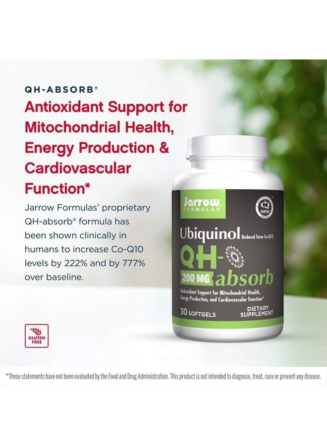 jarrow formulas QH-Absorb 200 mg - 30 Softgels - High Absorption Co-Q10 - Active Antioxidant Form of Co-Q10-30 Servings - Image 3