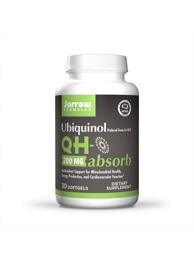 jarrow formulas QH-Absorb 200 mg - 30 Softgels - High Absorption Co-Q10 - Active Antioxidant Form of Co-Q10-30 Servings - Image 1