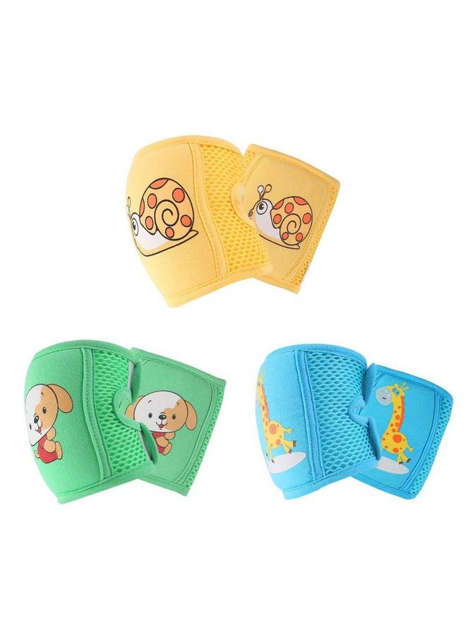 NASHRIO Baby Knee Pads For Crawling (3 Pairs) Antislip And Protect Infants & Toddlers Knees Elbows And Legs. Adjustable Straps And Breathable 3D Mesh For Boys And Girls (Unisex) - Image 2