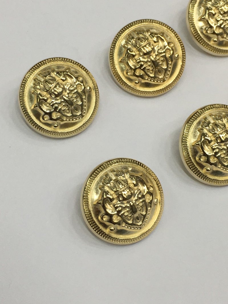 Karan Tuhafiye Karan Haberdashery Trench Coat and Blazer Jacket Button Set Gold - Image 2