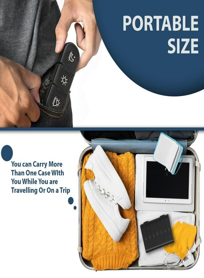 Portable Pill Organizer - 3 Compartments Per Day, 7-Day Weekly Travel-Friendly Pill Box - Light-Resistant, BPA-Free, Ideal for Vitamins, Medication, Supplements (Black) - Image 3