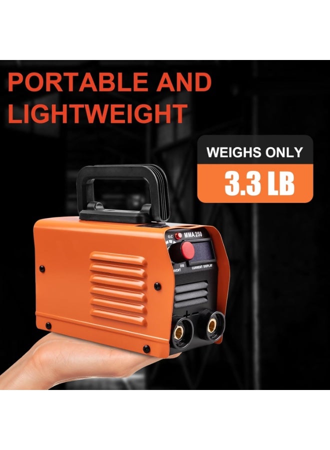 BUANIERT Mini Welding Machine, Upgraded Welder Machine 220V, Portable Stick Welder MMA-250A, IGBT Inverter Welder with Hot Start, Arc Force, Anti-Stick  - Image 3