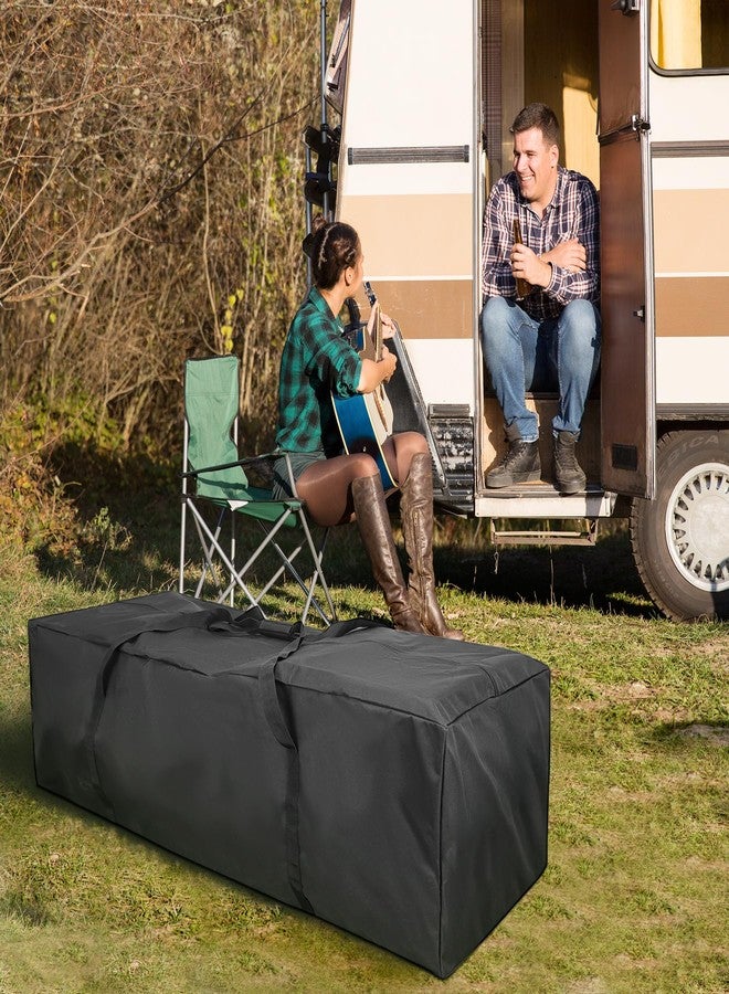 COOLBEBE حقيبة سفر رياضية COOLBEBE مقاس 60 بوصة - حقيبة سفر كبيرة جدًا بسعة 332 لترًا مزودة بسحاب مطور، حقيبة سفر طويلة متينة ومقاومة للماء للتخييم والتنقل (أسود 60 بوصة) - Image 2