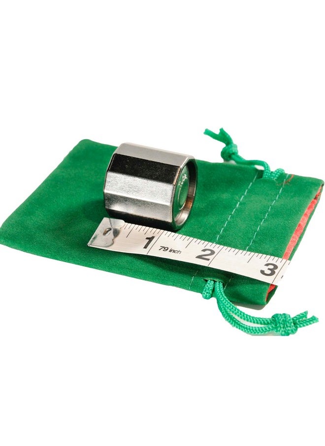 Deluxe Games and Puzzles Tube Hanayama Puzzle, New 2023, Level 5, with Green Velvet, Red Satin Lined Drawstring Pouch, Bundled  - Image 4