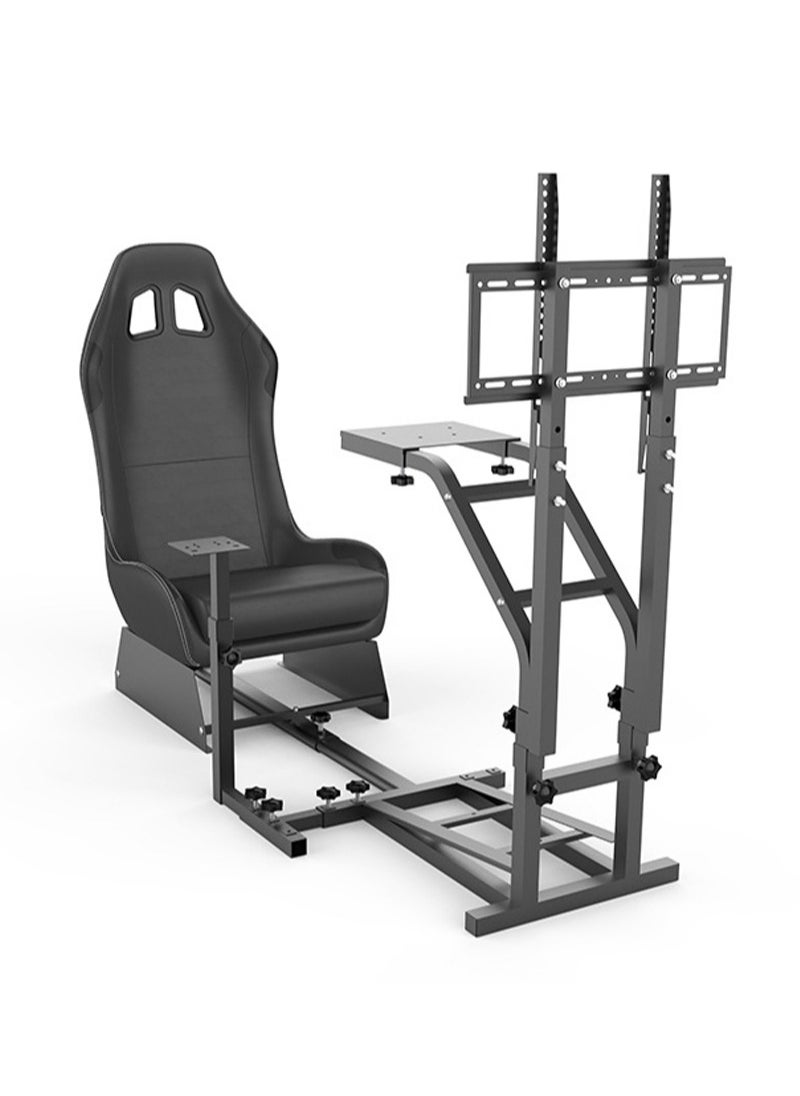 Flash Hawk - Racing Wheel Stand with Monitor Stand Gaming Seat for Logitech G27, G29, G920, G923, SIMAGIC, Thrustmaster - Image 1