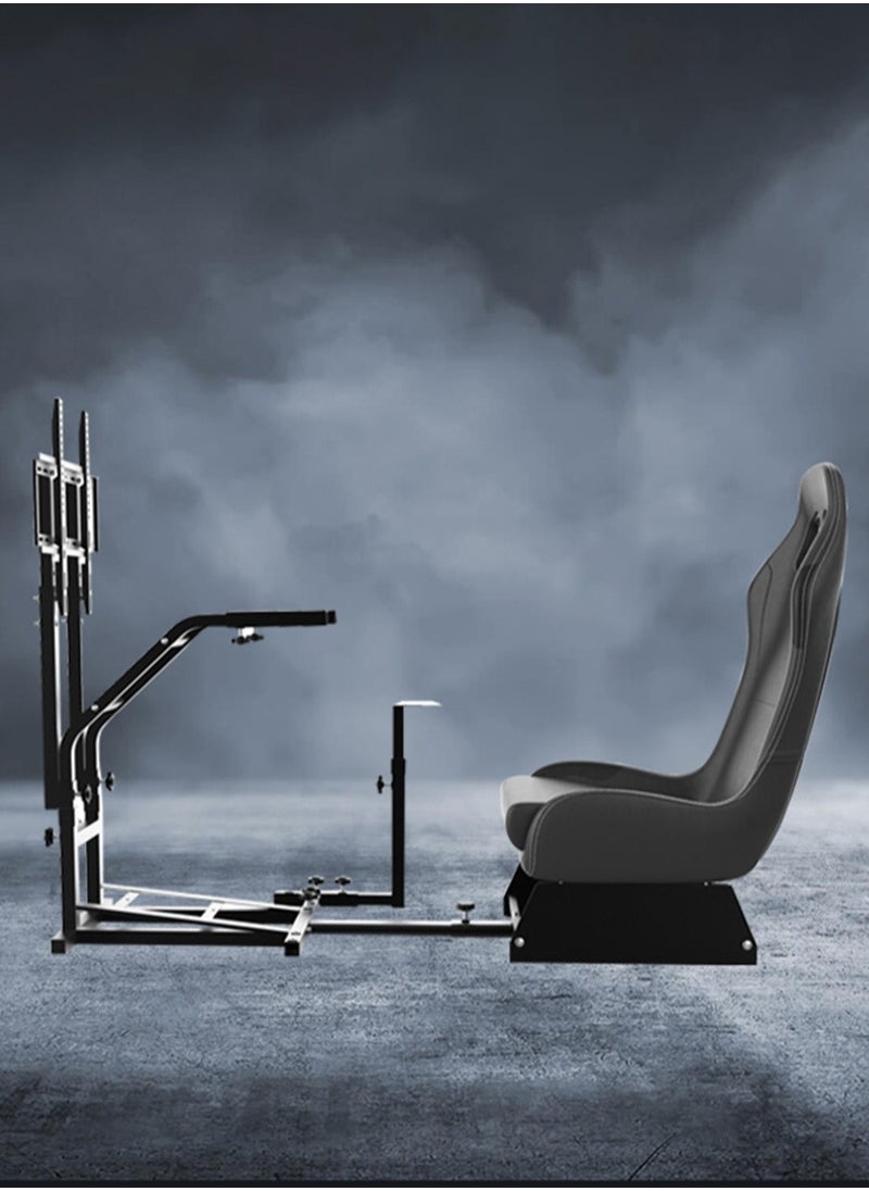 Flash Hawk - Racing Wheel Stand with Monitor Stand Gaming Seat for Logitech G27, G29, G920, G923, SIMAGIC, Thrustmaster - Image 1