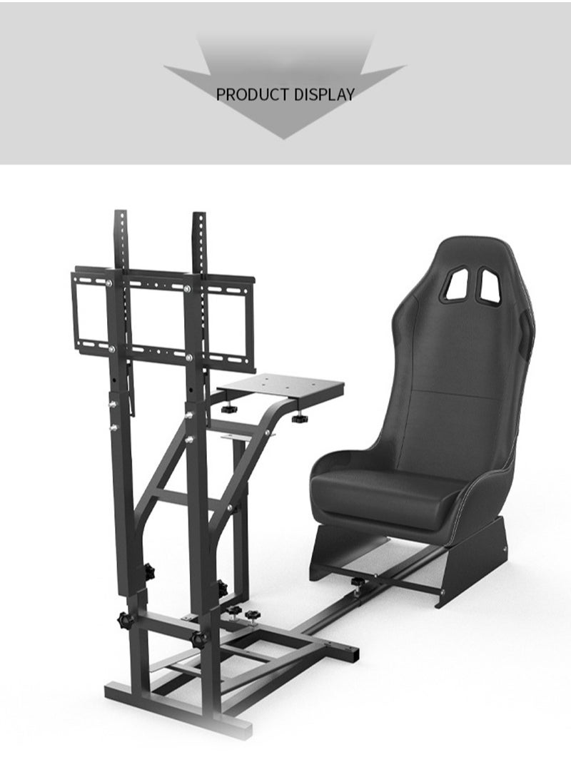 Flash Hawk - Racing Wheel Stand with Monitor Stand Gaming Seat for Logitech G27, G29, G920, G923, SIMAGIC, Thrustmaster - Image 1