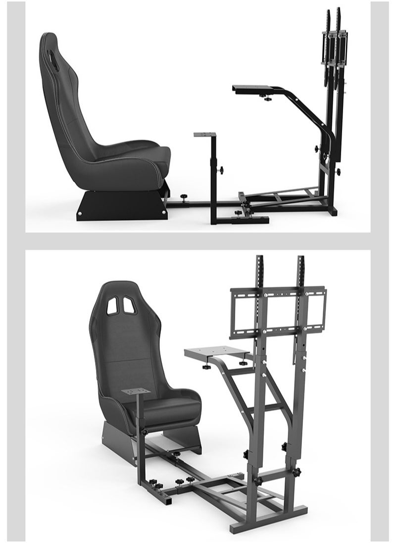 Flash Hawk - Racing Wheel Stand with Monitor Stand Gaming Seat for Logitech G27, G29, G920, G923, SIMAGIC, Thrustmaster - Image 1