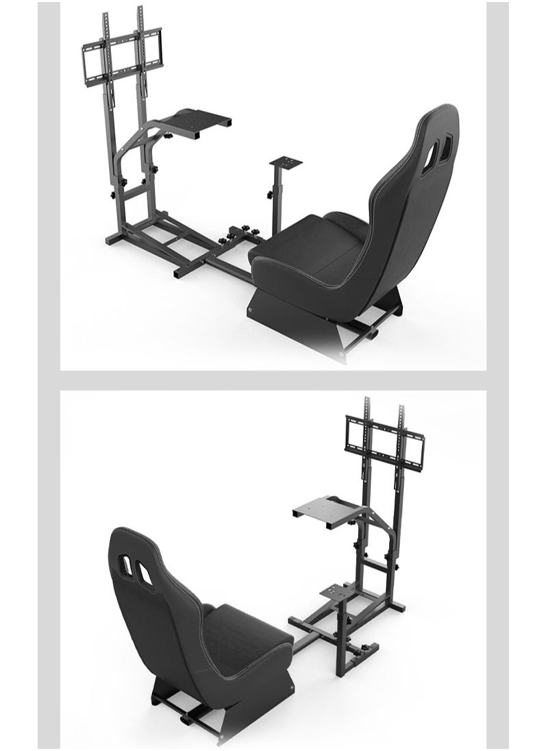 Flash Hawk - Racing Wheel Stand with Monitor Stand Gaming Seat for Logitech G27, G29, G920, G923, SIMAGIC, Thrustmaster - Image 1