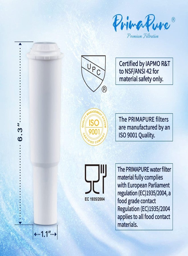 PrimaPure عبوة من فلترين بديلين لماكينة قهوة الإسبريسو PrimaPure، متوافقين مع Jura Clearyl White 64553، معتمدان وفقًا لمعيار NSF/ANSI 42 من قِبل IAPMO RT - Image 3