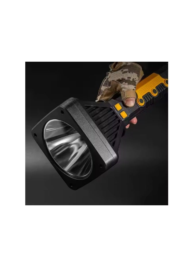 Generic - Super Large Powerful LED Flashlight - Tactical Torch with Built-in 4 x 18650 Batteries, Ultra Bright Rechargeable Lantern for Hunting, Camping, and Emergency Use - Image 1
