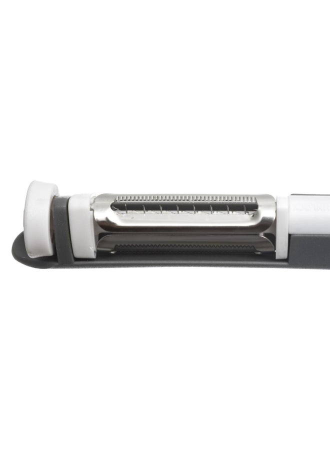 Five Simply Smart 3-Blade Soft Grip Stainless Steel Peeler Grey and White 20.3cm 151077 - Image 2