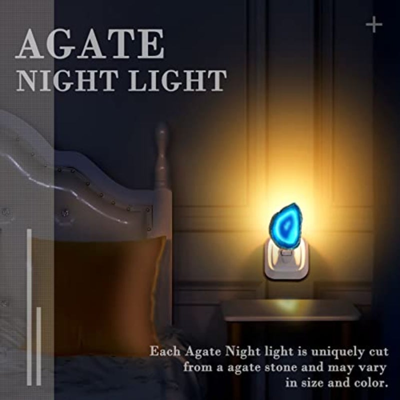 Stone Nightlight Plug into Wall Christmas Agate Night Light Agate Slice Light Crystal with Switch Home Decor Hallway Lights, Nightlight for Toilet Kitchen Bedroom - Image 5