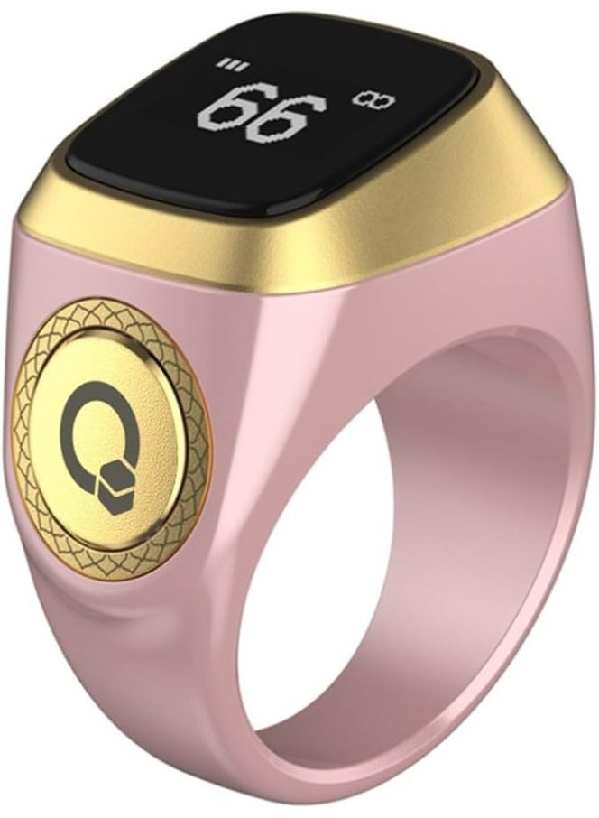 PraSmart yer Ring, Lucky Ring, Watch Ring, Smart Tasbih Beads Ring, Prayer Counters,5 Prayer Time Azan Reminder Alarm Clocks,Prayer Direction Indicator Guide,Large Battery,OLED Display - Image 2