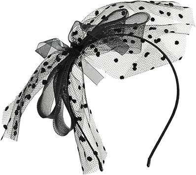 SUNTRADE Women 80s Party Lace Headband with Bow 80s Costumes Accessories Set of 3 - Image 3