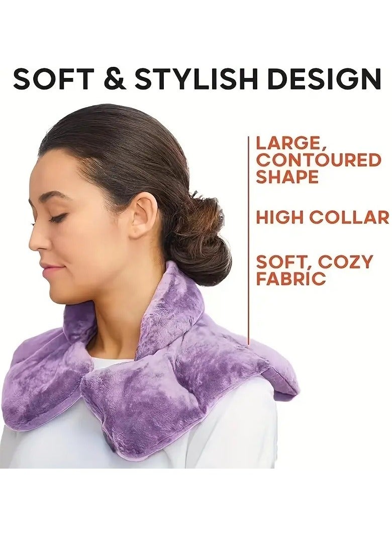 Ru syanl Microwavable Heating Pad for Neck & Shoulders, Aromatherapy Weighted Wrap, Hot & Cold Therapy Pack for Pain Relief, Stress, Muscle Tension, Cramps - Image 2