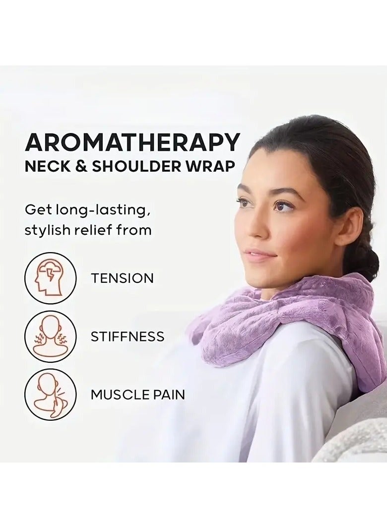 Ru syanl Microwavable Heating Pad for Neck & Shoulders, Aromatherapy Weighted Wrap, Hot & Cold Therapy Pack for Pain Relief, Stress, Muscle Tension, Cramps - Image 4