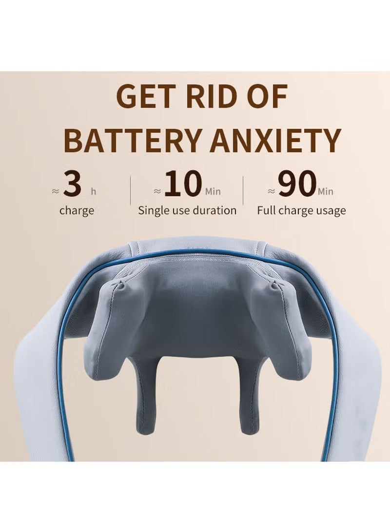 Electric Shiatsu Shoulder and Neck Massager Infrared Heated Kneading Massage Shawl Trapezoidal Massage Hands Free - Image 3