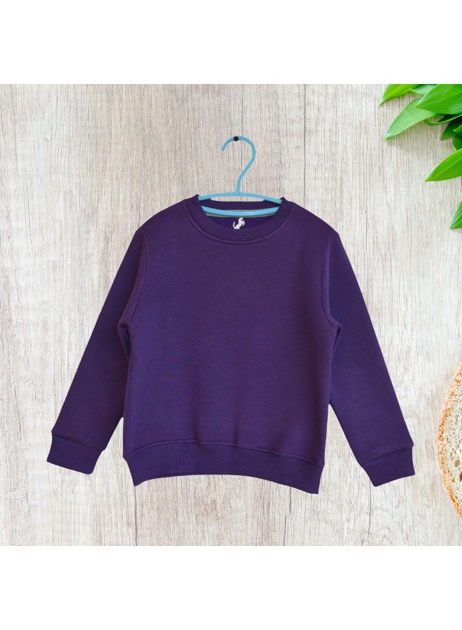 هورس بولو سويت شيرت للاطفال سادة , موف - Image 2